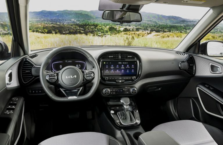 Dashboard and front seats of the 2024 Kia Soul
