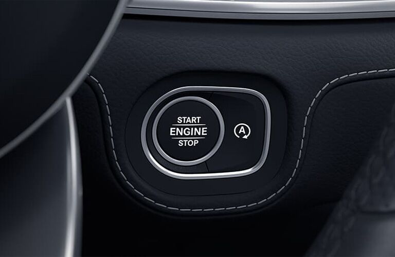 2021 MB GLE Coupe interior close up of push button start