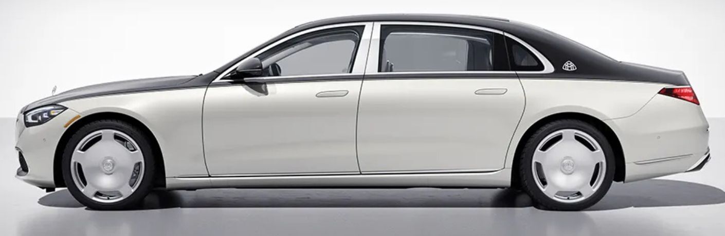 Side view of the 2026 Mercedes-Maybach® S 580 4MATIC® Sedan Gray