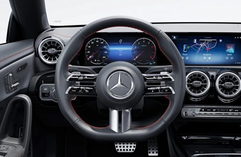 steering wheel of the 2026 Mercedes-Benz CLA Coupe