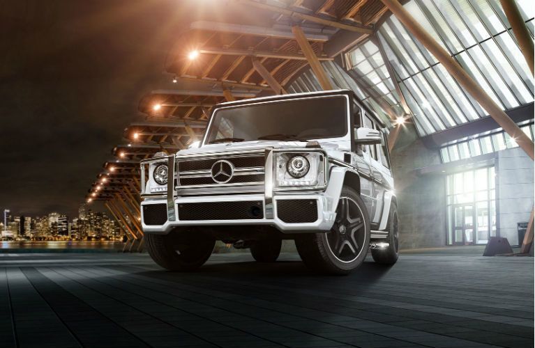 2017 Mercedes-Benz G-Class in a garage