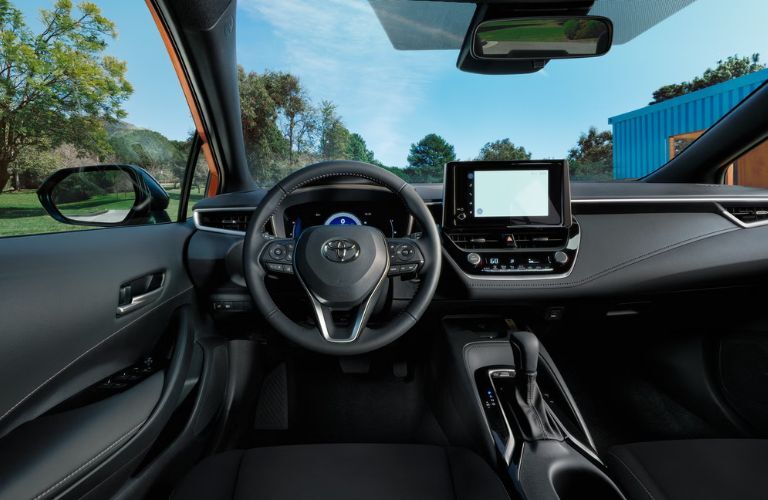 dashboard view of the 2027 Toyota Corolla Hatchback