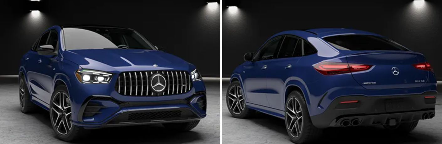 front and rear view of the 2025 Mercedes-Benz AMG® GLE 53 Coupe