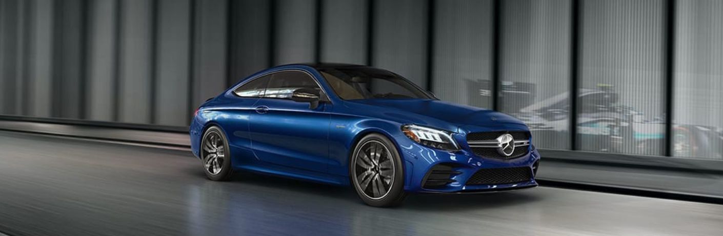 2022 Mercedes-AMG C 43 Coupe on road