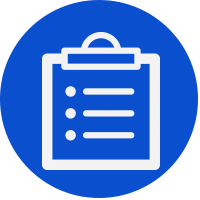 Blue clipboard icon