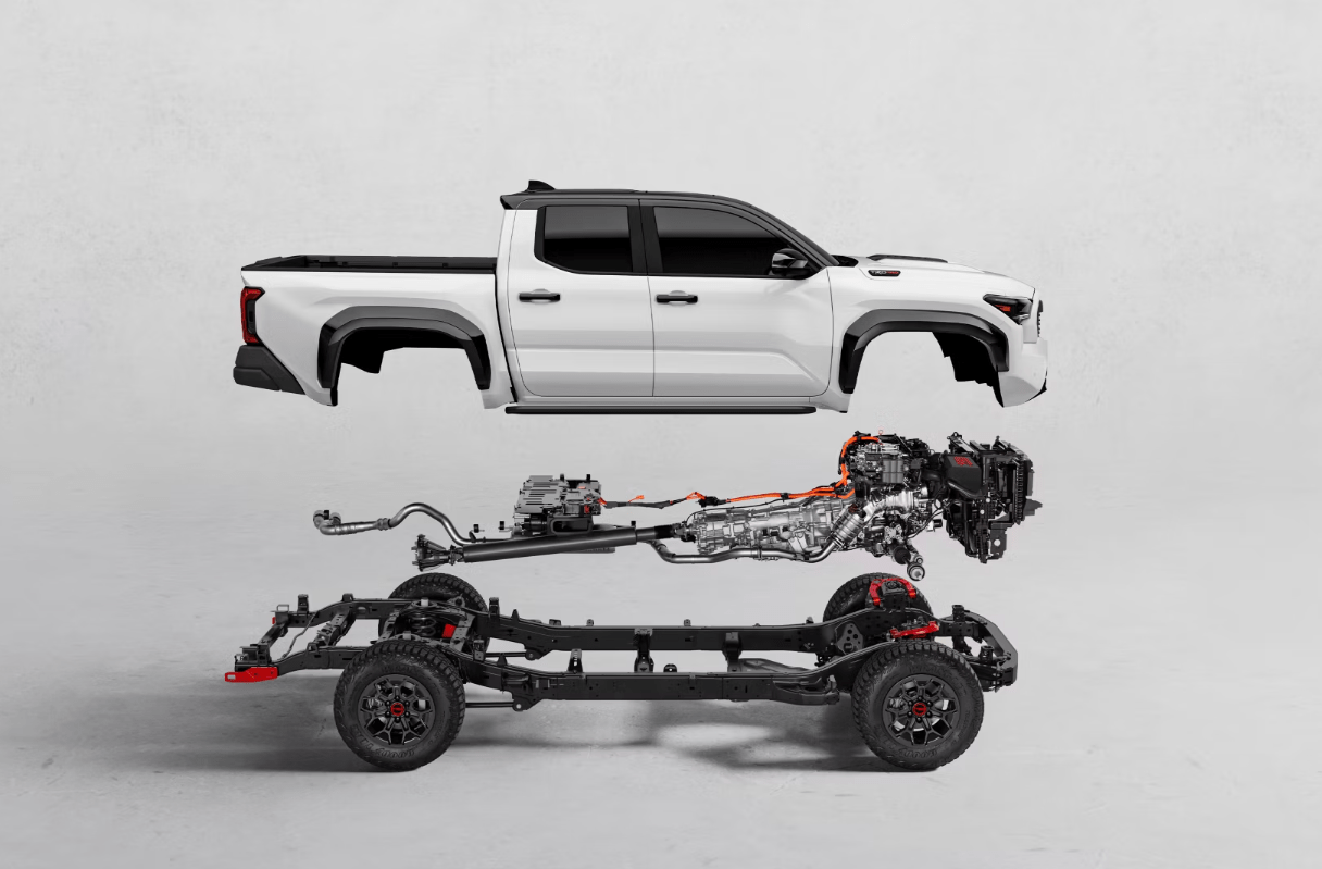 TRD logo with snowy tire