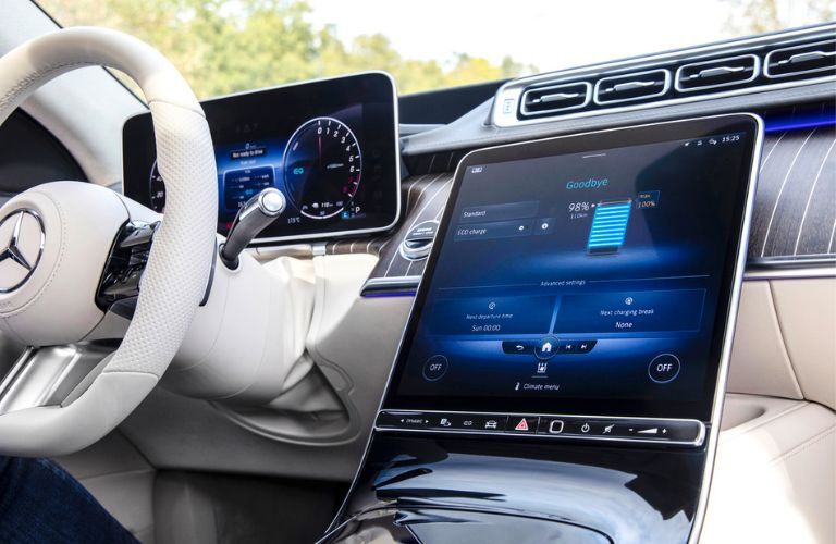Infotainment display screen of the  2024 Mercedes-Benz S-Class