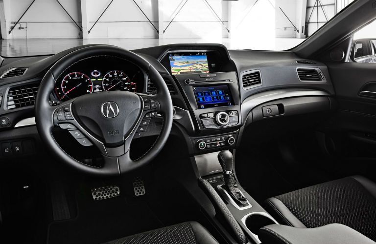 2017 Acura ILX's steering wheel and dashboard