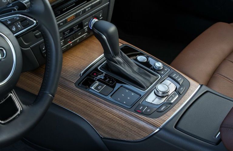2017 Audi A7 shifter and center console