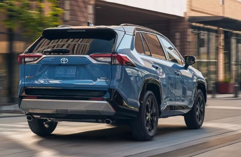 View of the rear of the 2022 Toyota RAV4