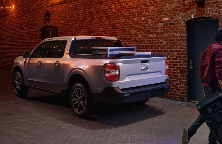 2024 Ford Maverick parked near a wall made of red bricks
