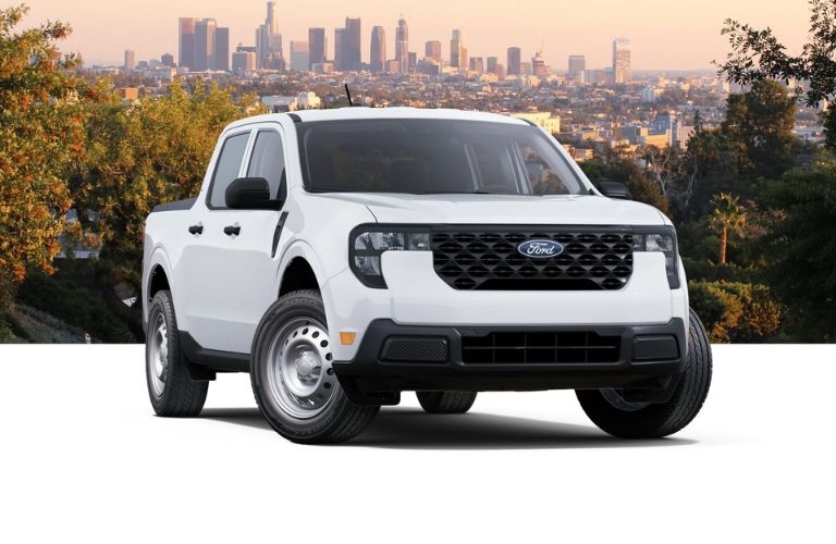 2025 Ford Maverick XL front view with city background