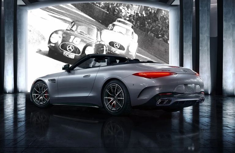 Rear-quarter view of the 2025 Mercedes-AMG® SL Roadster