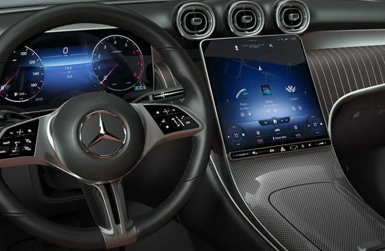 2024 Mercedes-Benz GLC 300 SUV steering wheel and dashboard