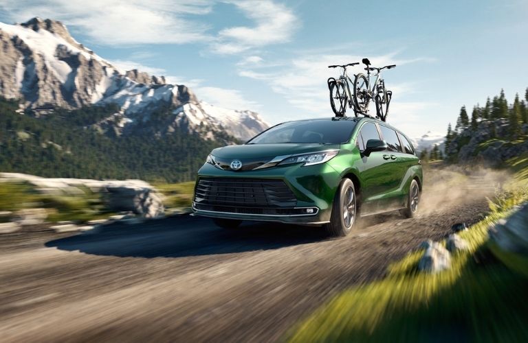 2021 Toyota Sienna driving on dirt