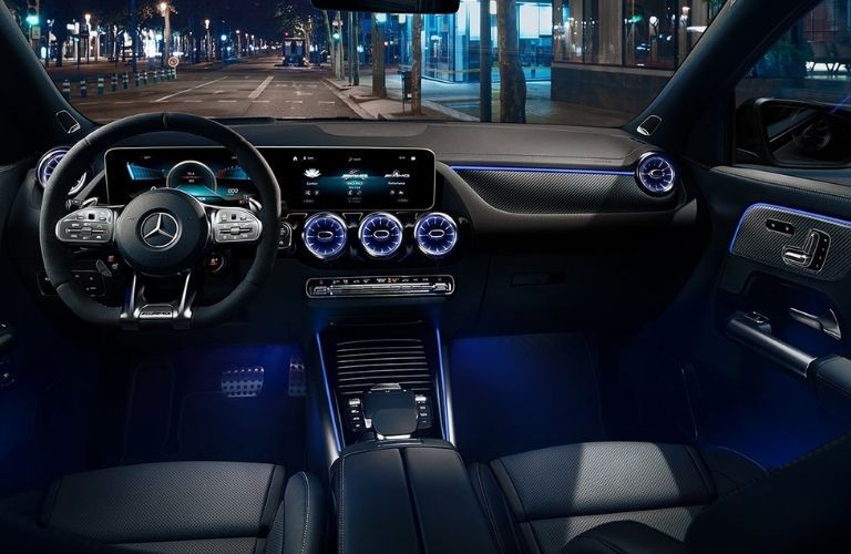 Cockpit view of the 2023 Mercedes-AMG GLA 45