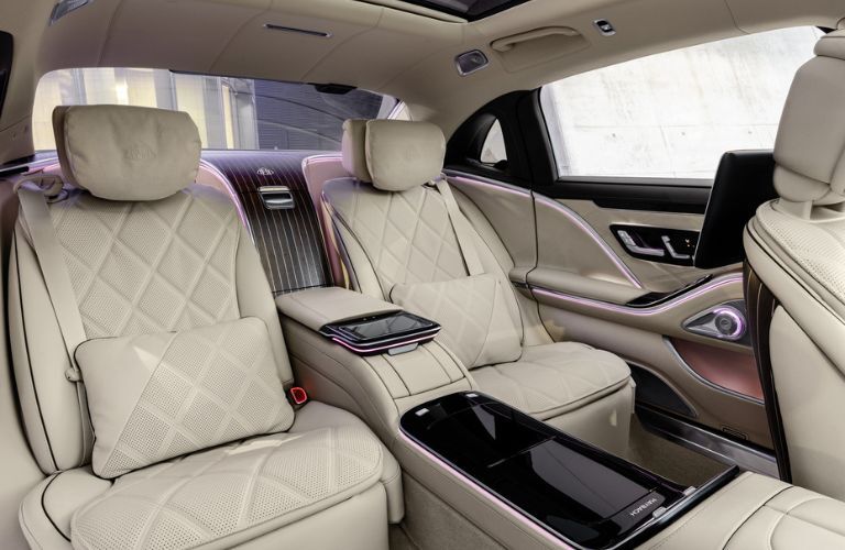 Rear seats of the 2022 Mercedes-Benz Maybach S 680 4MATIC Sedan
