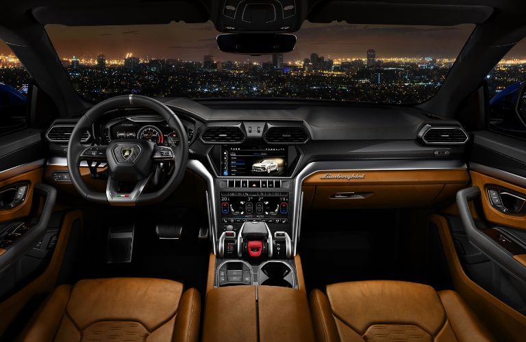 Front console of the Lamborghini Urus