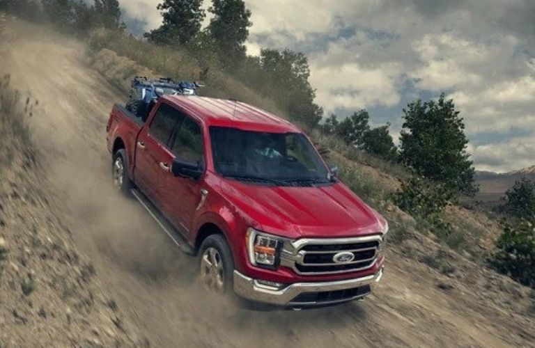 Driving the 2022 Ford F-150 down hill