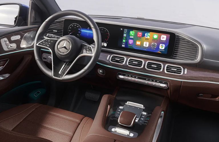 interior steering and dashboard of the 2025 Mercedes-Benz GLE 450 4MATIC® Coupe