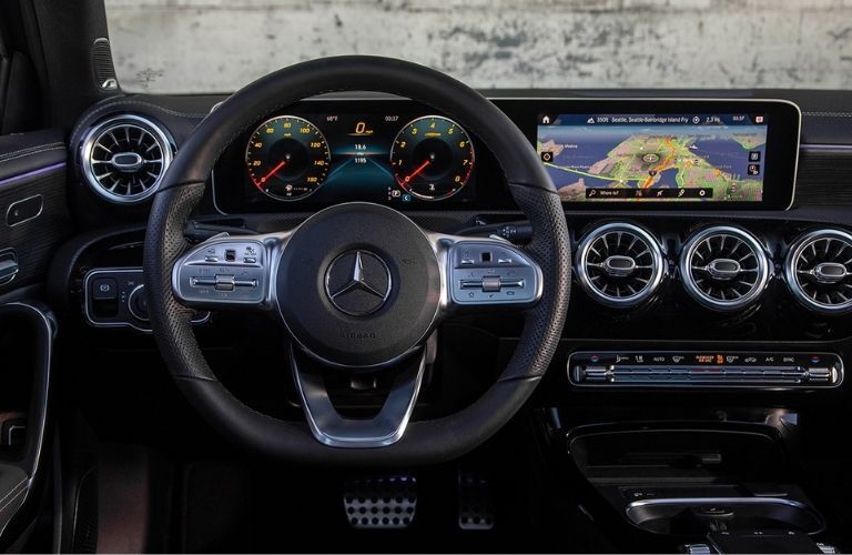 A 25-inch digital instrument cluster displayof the 2022 Mercedes-Benz A
