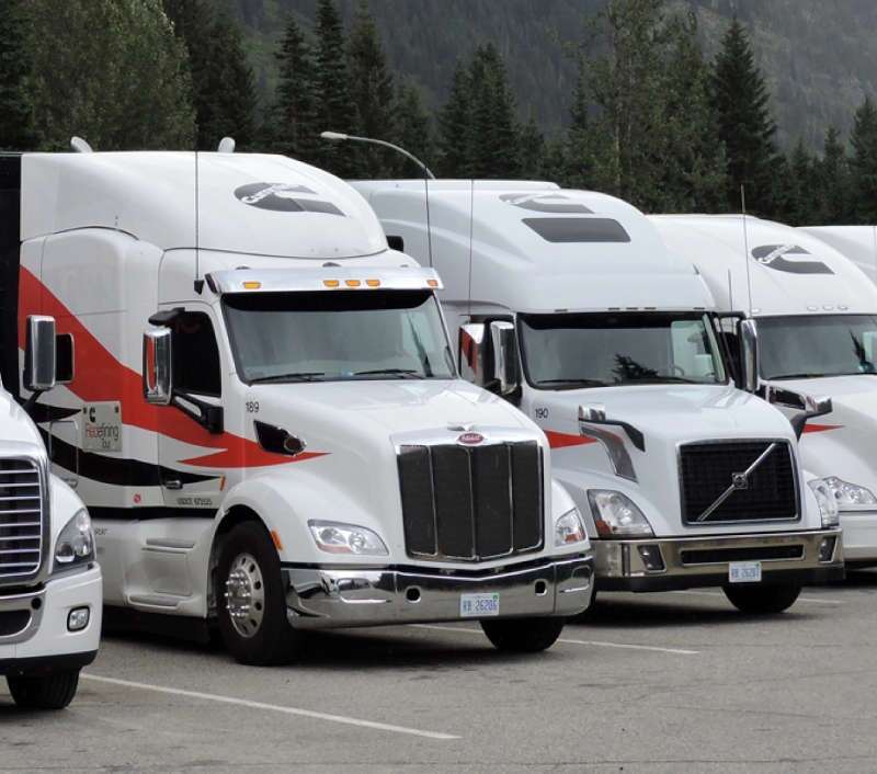A variety of Cummins equipped heavy duty commercial trucks