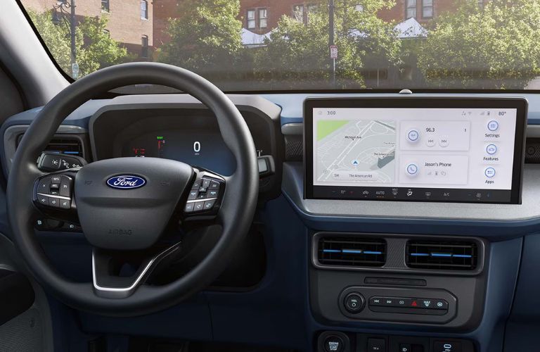 2025 Ford Maverick XL steering wheel and touchscreen