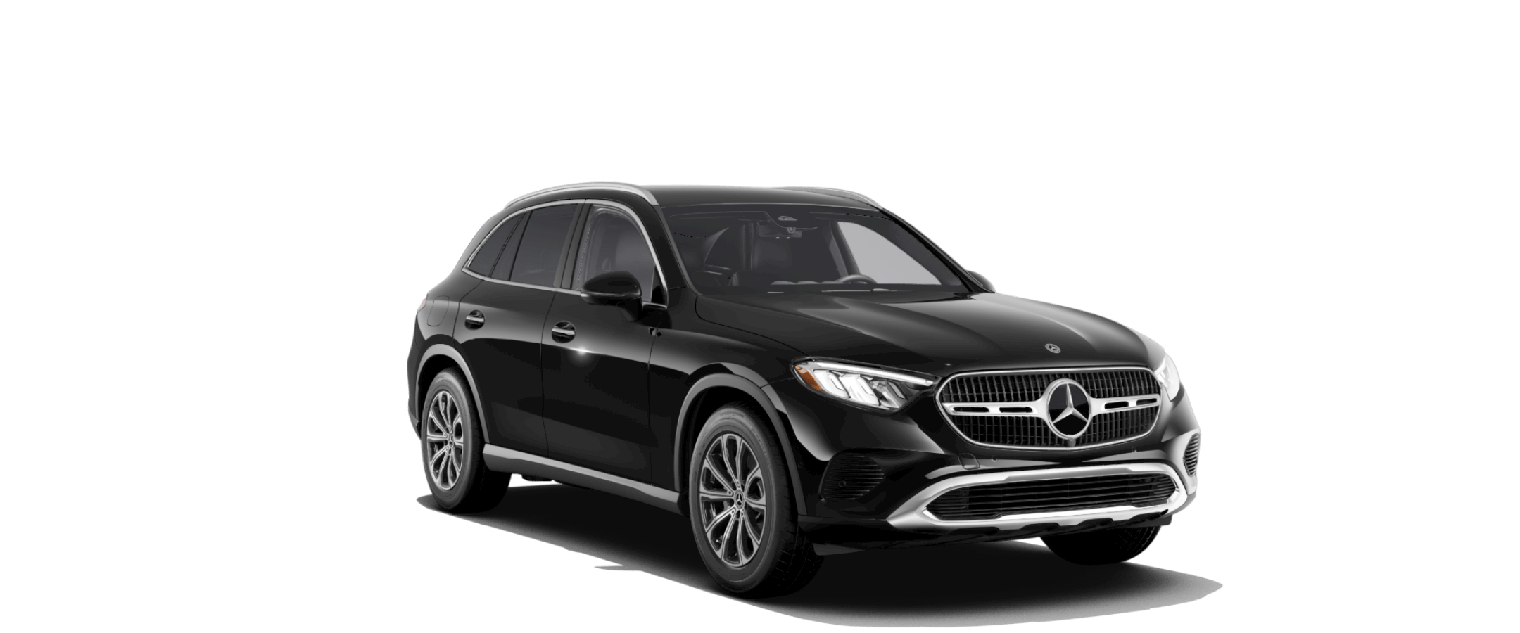 black 2026 Mercedes-Benz GLC front and side angle