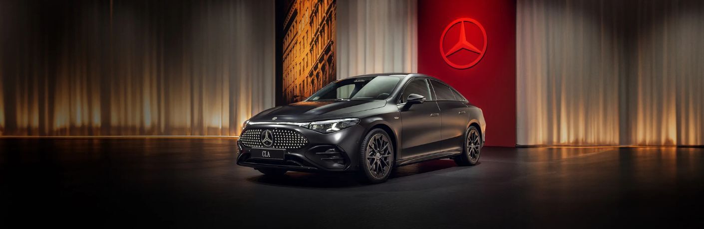 2026 Mercedes-Benz CLA in a dim room