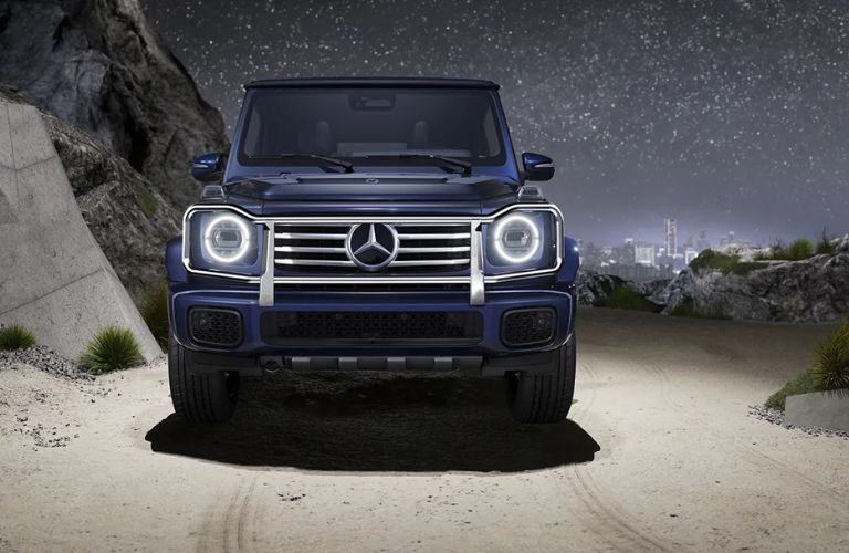 2025 Mercedes-Benz G-Class front view in snow
