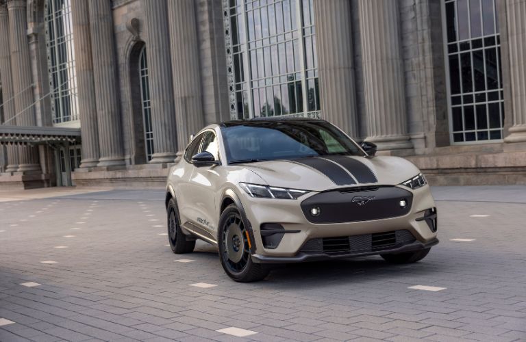 2025 Ford Mustang Mach-E in a city
