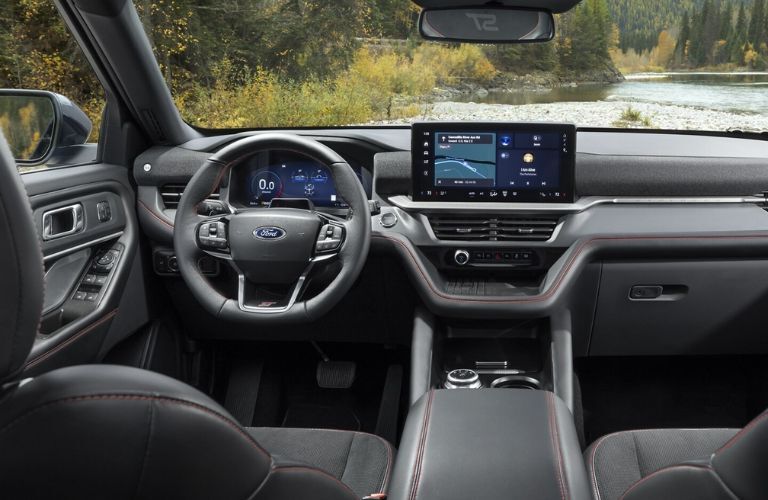dashboard view of the 2025 Ford Explorer