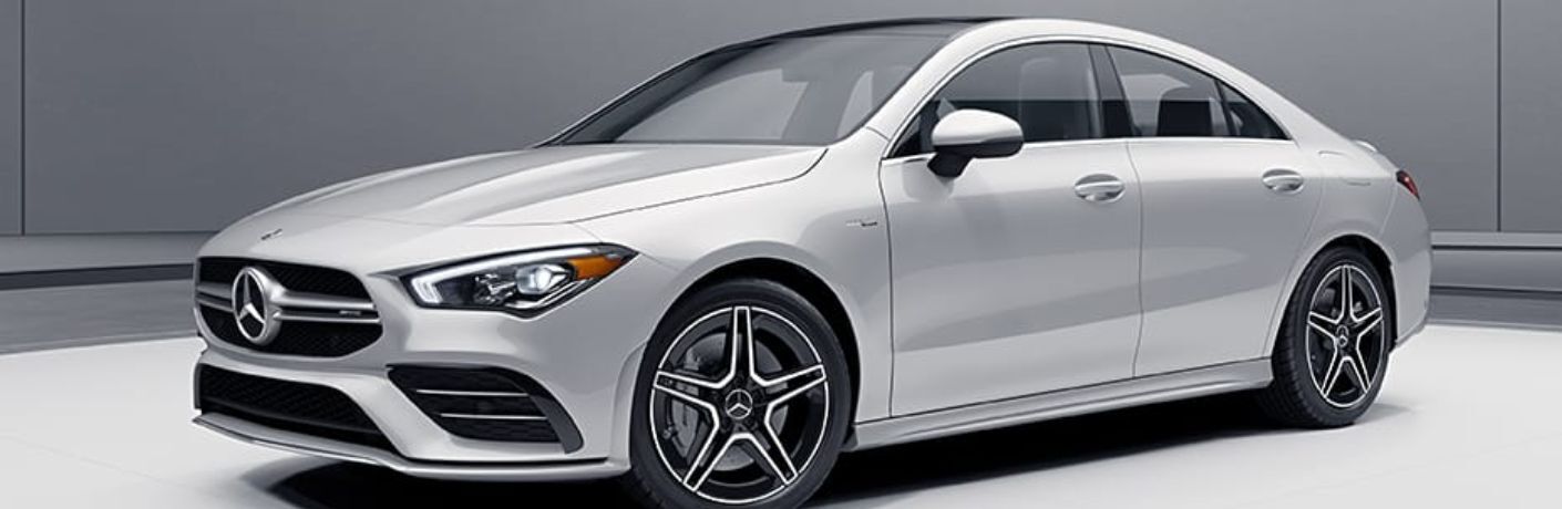 front quarter view of the 2023 Mercedes-Benz CLA AMG® 35 Coupe