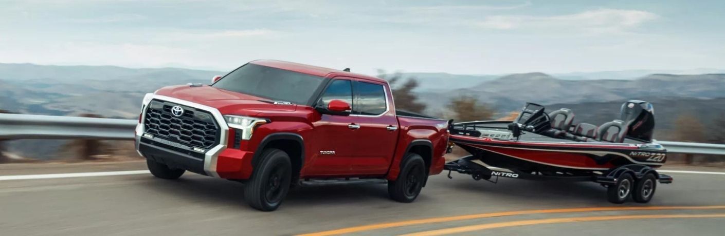 2022 Toyota Tundra towing a boat