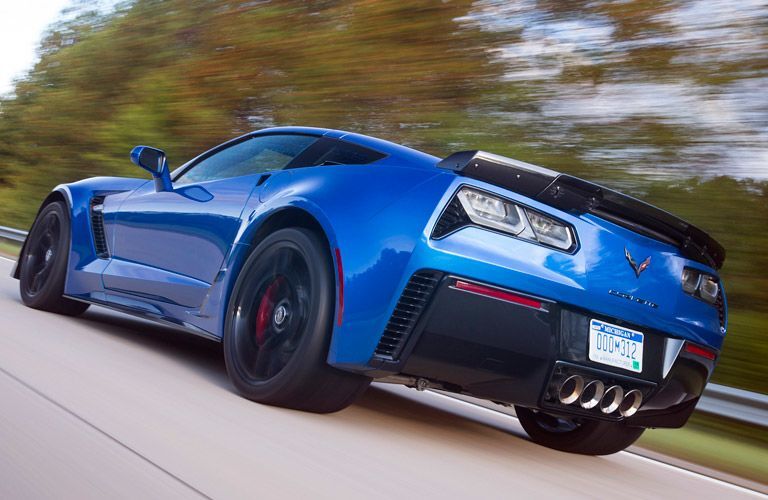 Blue 2016 Chevy Corvette Rear Exterior