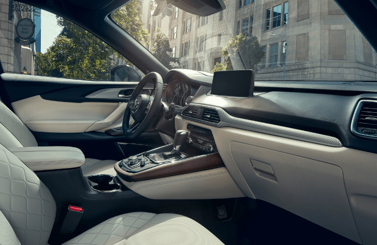 2023 Mazda CX-9 steering wheel and interior