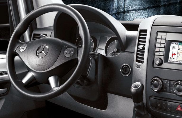 Steering wheel in the 2016 Mercedes-Benz Sprinter