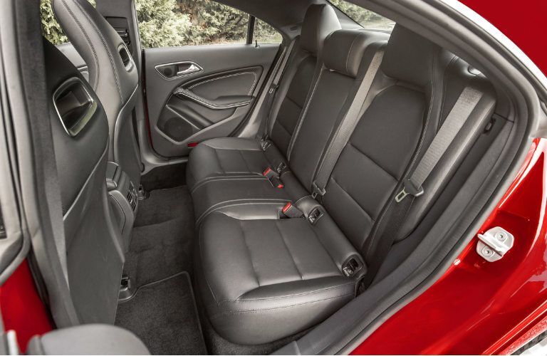 Rear seats in the 2016 Mercedes-Benz CLA