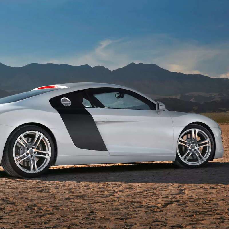 A side exterior view of the Audi R8