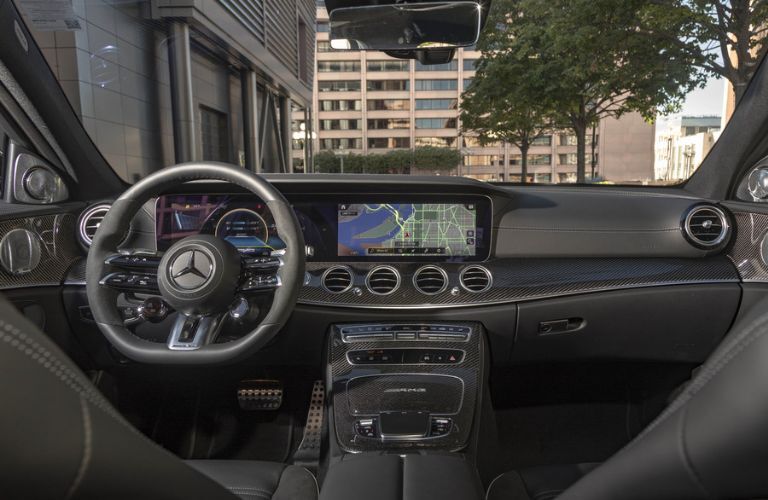 Cockpit view of the 2023 Mercedes-AMG E 63 S