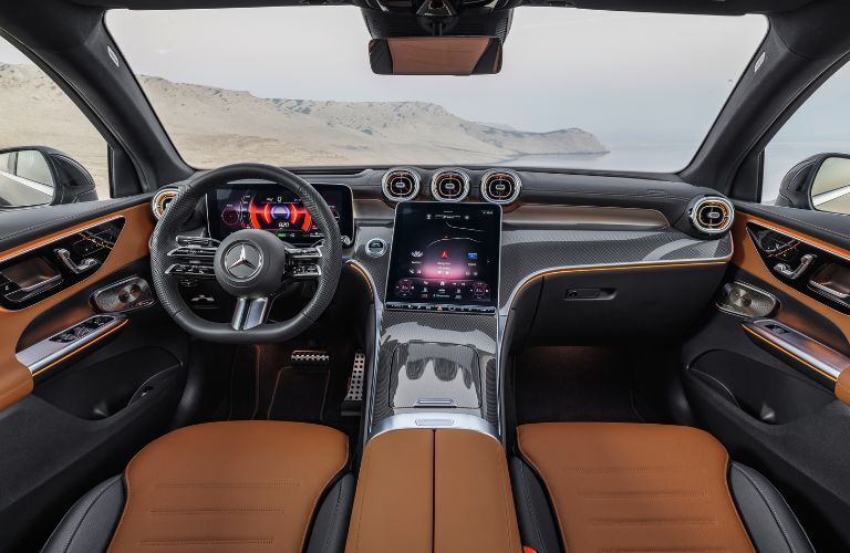 Front console of the 2024 Mercedes-Benz GLC Coupe