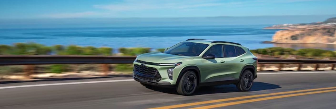 Chevrolet Trax front and side view by water