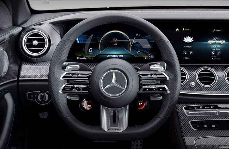 2022 Mercedes-AMG E 53 Coupe cockpit and multimedia display view