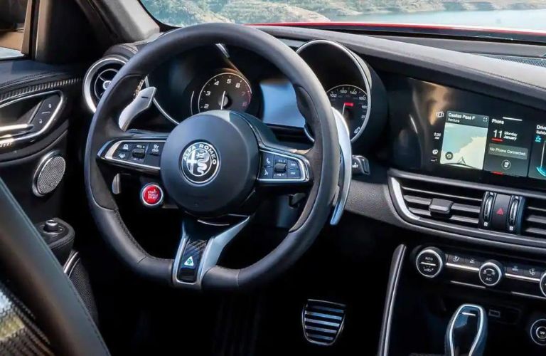 Cockpit view of the 2023 Alfa Romeo Giulia