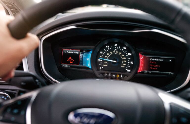 Digital cluster display inside 2019 Ford Fusion