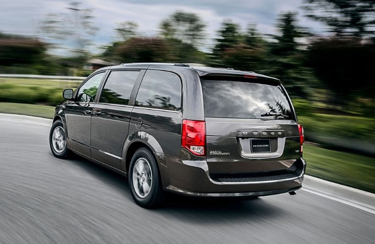 Rear three-quarter view of the 2020 Dodge Grand Caravan