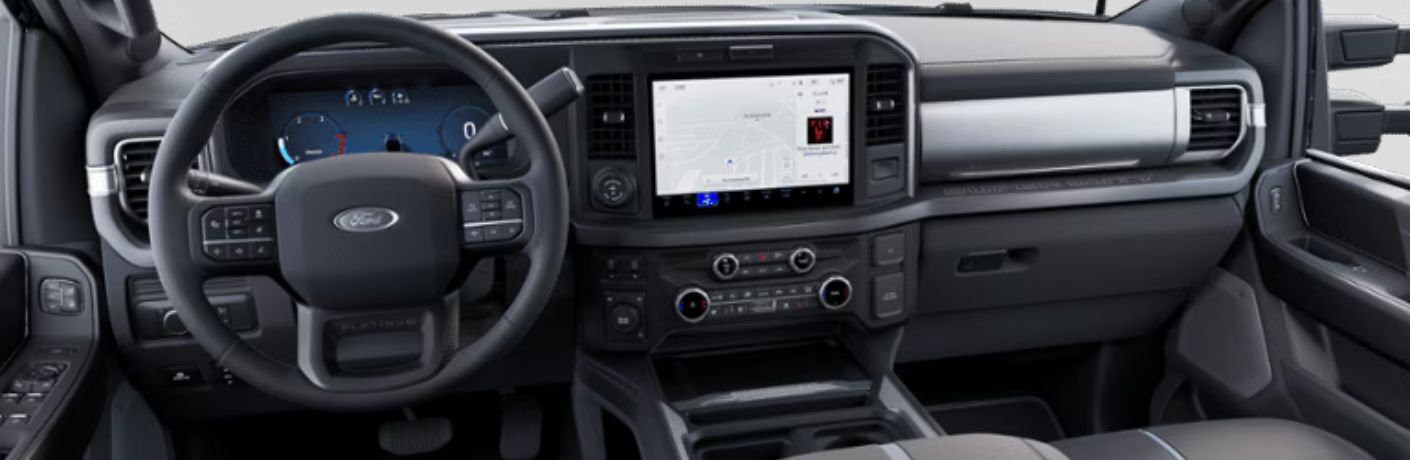 2025 Ford F-450 King Ranch steering wheel and dashboard