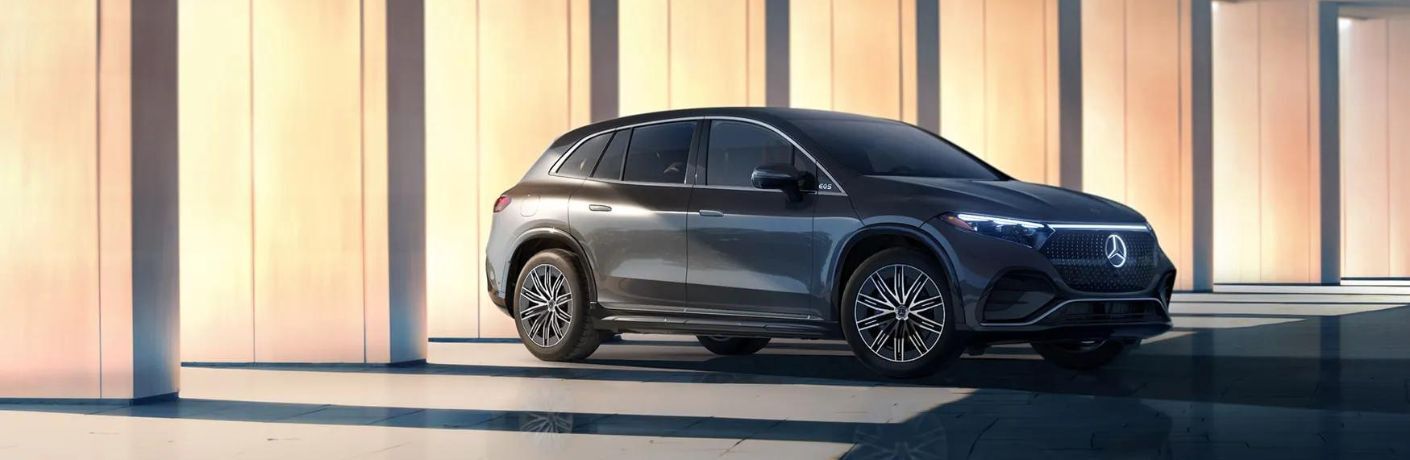 2023 Mercedes-Benz EQS parked in a building