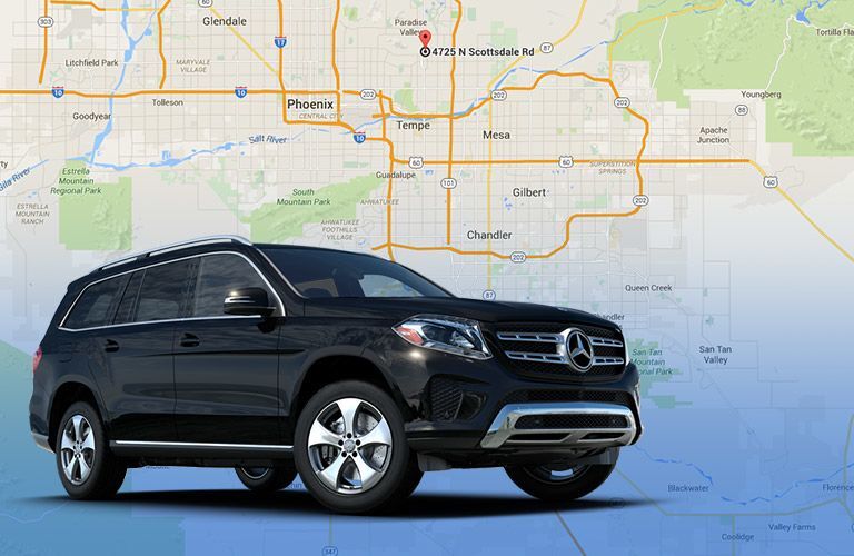 Chandler map with Mercedes-Benz model