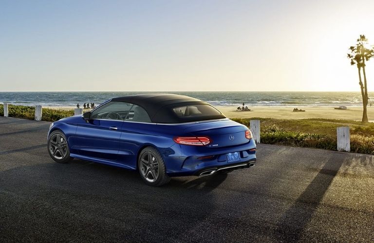 Blue 2022 Mercedes-Benz C-Class Cabriolet Rear Exterior